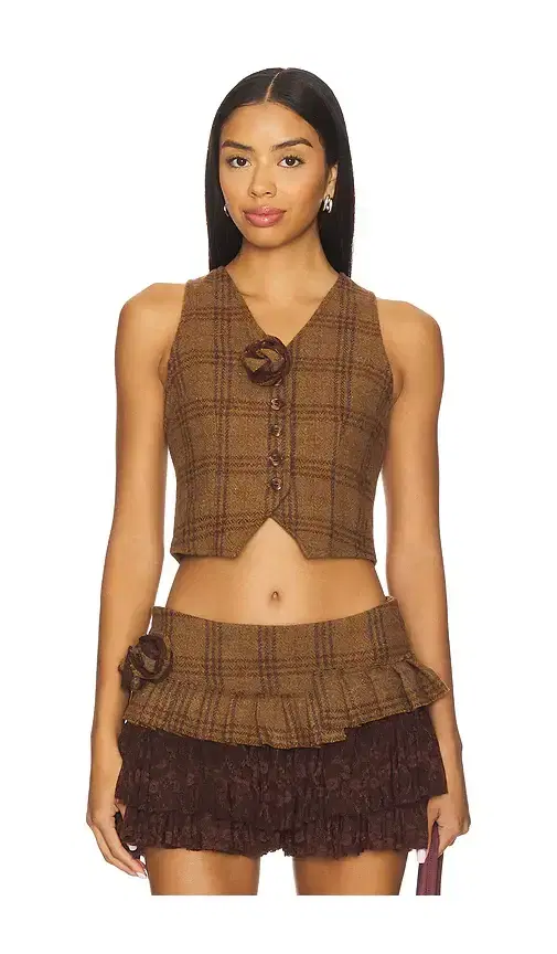 Rosette Wool Vest