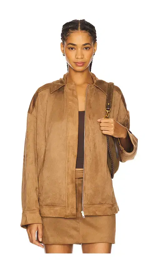 x REVOLVE Della Faux Suede Jacket