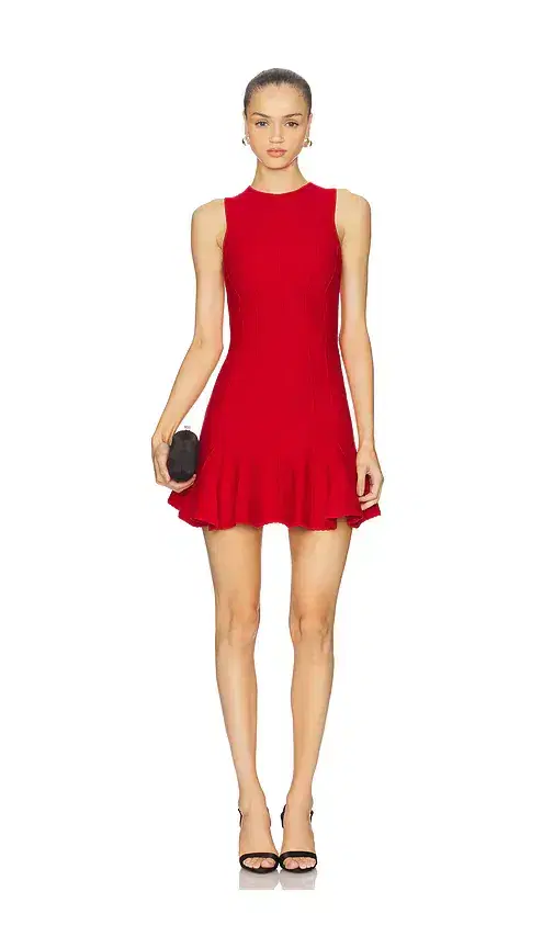 Dropped Waist Knit Corset Dress