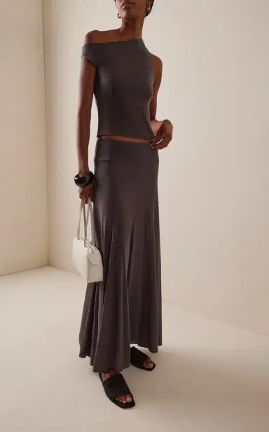 St. Agni Low-Rise Tencel Jersey Midi Skirt | Thumbnail 2