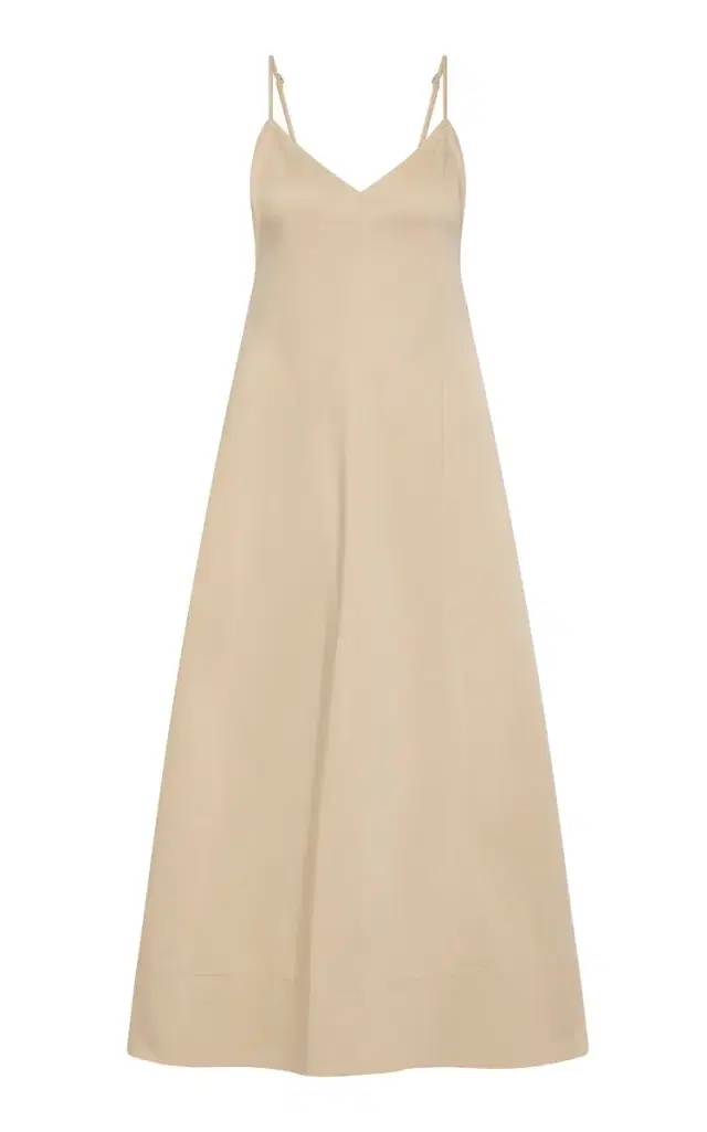 Structured Cotton Midi Dress