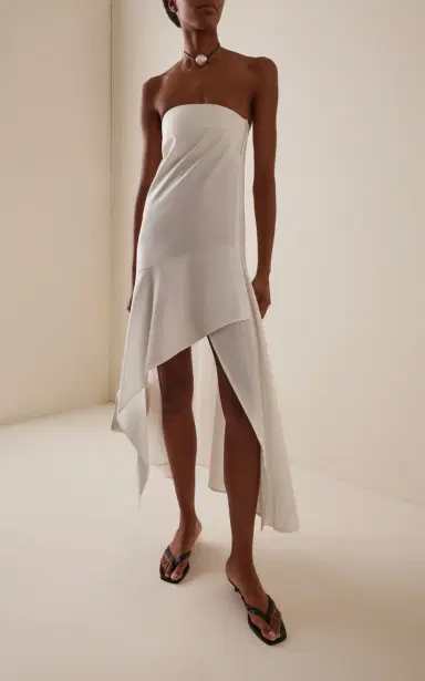 St. Agni Strapless Cotton Oxford Midi Dress | Thumbnail 6 St. Agni Strapless Cotton Oxford Midi Dress | Thumbnail 6