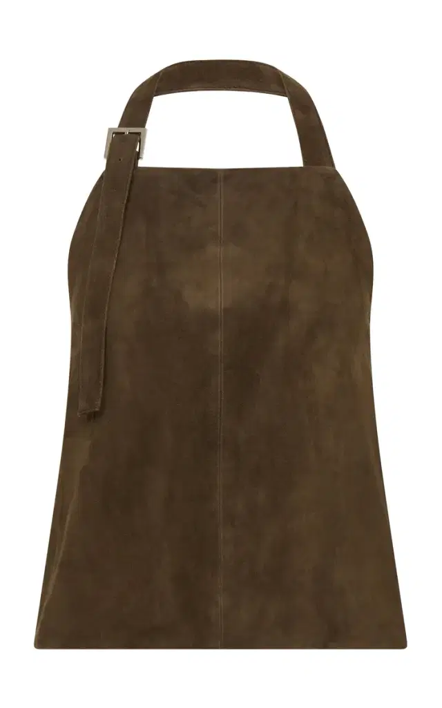St. Agni Apron Suede Halter Top