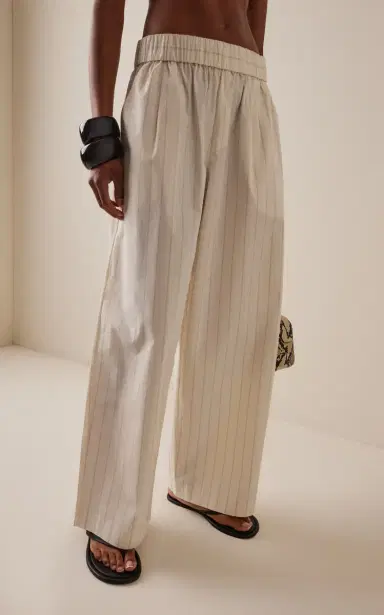 St. Agni Everyday Relaxed Striped Cotton-Blend Wide-Leg Pants | Thumbnail 11 St. Agni Everyday Relaxed Striped Cotton-Blend Wide-Leg Pants | Thumbnail 11