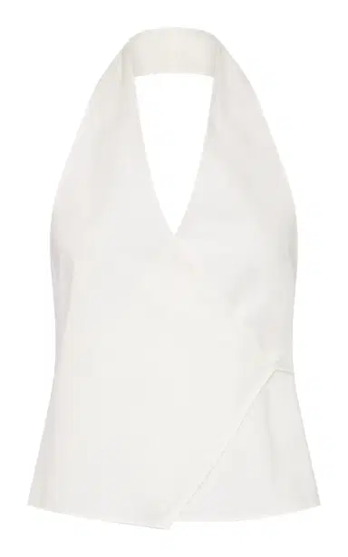 St. Agni Cotton Oxford Wrap Halter Top | Thumbnail 1 St. Agni Cotton Oxford Wrap Halter Top | Thumbnail 1