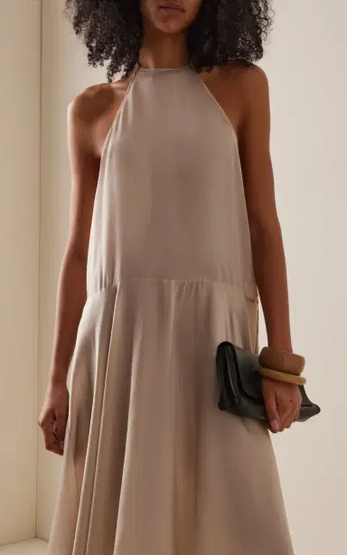 St. Agni Handkerchief Silk Halter Dress | Thumbnail 3