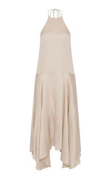 St. Agni Handkerchief Silk Halter Dress | Thumbnail 6