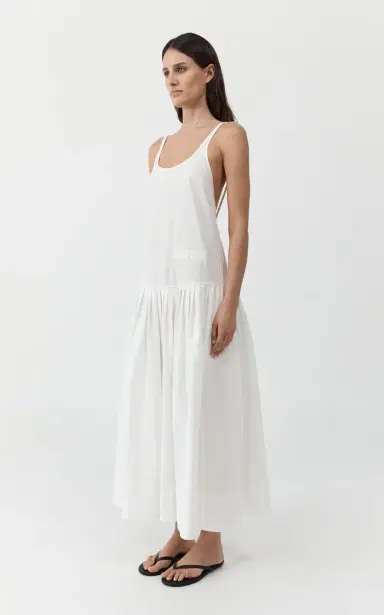 St. Agni Pleated Cotton-Blend Midi Dress | Thumbnail 24