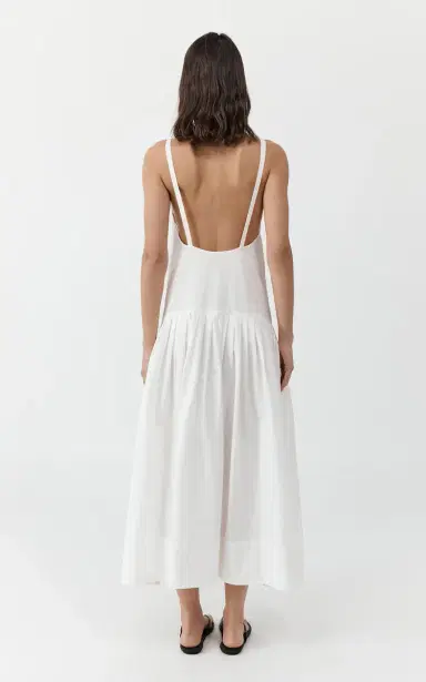 St. Agni Pleated Cotton-Blend Midi Dress | Thumbnail 25