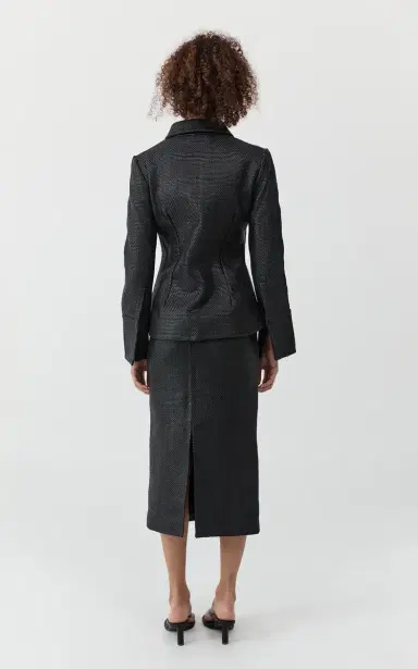 St. Agni Low-Rise Woven Leather Midi Skirt | Thumbnail 17 St. Agni Low-Rise Woven Leather Midi Skirt | Thumbnail 17
