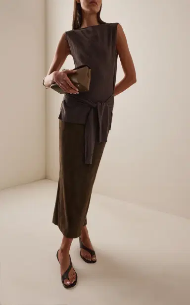 St. Agni Low-Rise Suede Maxi Skirt | Thumbnail 2 St. Agni Low-Rise Suede Maxi Skirt | Thumbnail 2