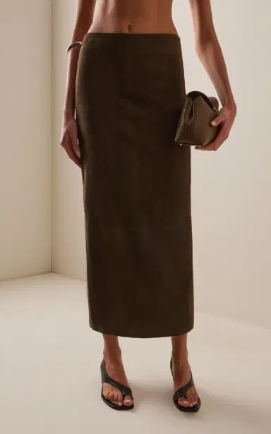 St. Agni Low-Rise Suede Maxi Skirt | Thumbnail 3 St. Agni Low-Rise Suede Maxi Skirt | Thumbnail 3