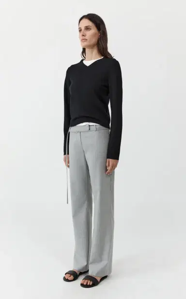 St. Agni V-Neck Merino-Wool Sweater | Thumbnail 3
