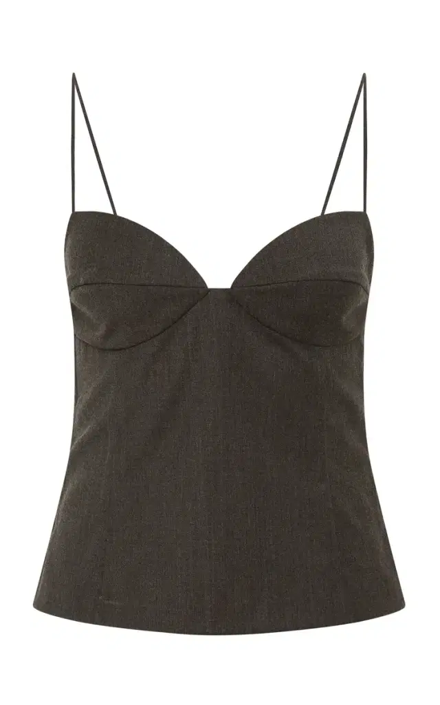 Paneled Wool-Blend Cami Top
