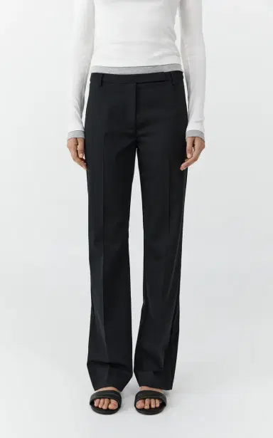 St. Agni 90s Low-Rise Wool Straight-Leg Pants | Thumbnail 15