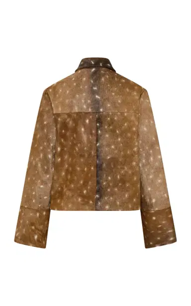 St. Agni Fawn-Patterned Leather Jacket | Thumbnail 7