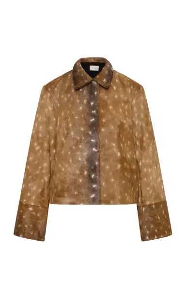 St. Agni Fawn-Patterned Leather Jacket | Thumbnail 9