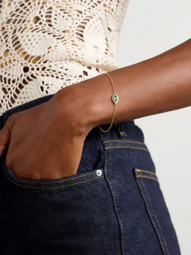 SHAY Evil Eye 18-karat Gold, Emerald And Diamond Bracelet | Thumbnail 2 SHAY Evil Eye 18-karat Gold, Emerald And Diamond Bracelet | Thumbnail 2