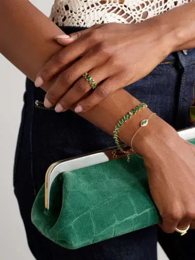 SHAY Evil Eye 18-karat Gold, Emerald And Diamond Bracelet | Thumbnail 5 SHAY Evil Eye 18-karat Gold, Emerald And Diamond Bracelet | Thumbnail 5
