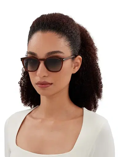 Saint Laurent Men's 49MM Square Sunglasses - Brown Black | Thumbnail 2 Saint Laurent Men's 49MM Square Sunglasses - Brown Black | Thumbnail 2