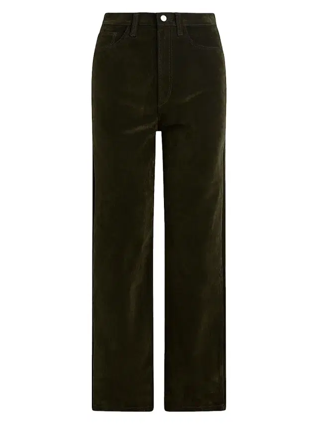 Joe's Jeans Women's Margot Straight-Leg Velvet Pants - Olive