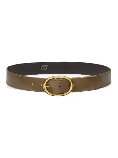 TWP Women's Wide Leather Belt - Mink - Size XS | Thumbnail 1