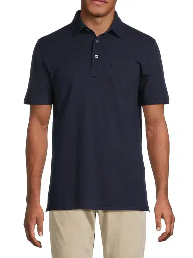 Ralph Lauren Purple Label Men's Cotton-Cashmere Piqué Polo Shirt - Classic Chairman Navy - Size XXL | Thumbnail 3