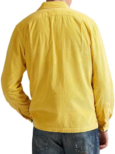 Polo Ralph Lauren Men's Corduroy Button-Front Shirt - Beach Yellow | Thumbnail 4 Polo Ralph Lauren Men's Corduroy Button-Front Shirt - Beach Yellow | Thumbnail 4