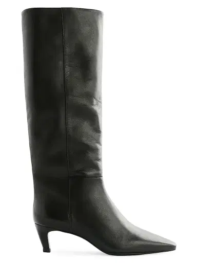 Reformation Women's Remy 50MM Leather Knee-High Boots - Black Leather - Size 8.5 | Thumbnail 1 Reformation Women's Remy 50MM Leather Knee-High Boots - Black Leather - Size 8.5 | Thumbnail 1