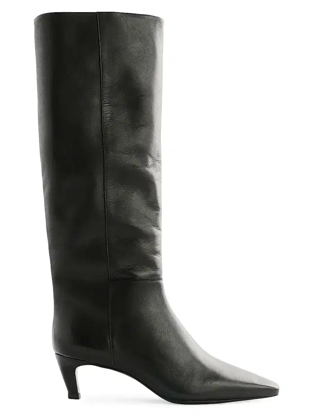 Reformation Women's Remy 50MM Leather Knee-High Boots - Black Leather