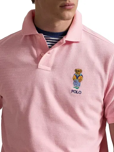 Polo Ralph Lauren Men's Logo Cotton Jersey T-Shirt - Garden Pink Summer Bear | Thumbnail 5 Polo Ralph Lauren Men's Logo Cotton Jersey T-Shirt - Garden Pink Summer Bear | Thumbnail 5