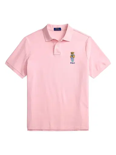 Polo Ralph Lauren Men's Logo Cotton Jersey T-Shirt - Garden Pink Summer Bear | Thumbnail 1 Polo Ralph Lauren Men's Logo Cotton Jersey T-Shirt - Garden Pink Summer Bear | Thumbnail 1