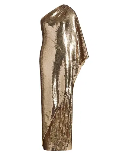 PRABAL GURUNG Women's Sari Sequined One-Shoulder Gown | Thumbnail 1