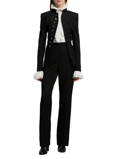 Ralph Lauren Collection Women's Eliza Grain De Poudre Jacket - Black | Thumbnail 2 Ralph Lauren Collection Women's Eliza Grain De Poudre Jacket - Black | Thumbnail 2