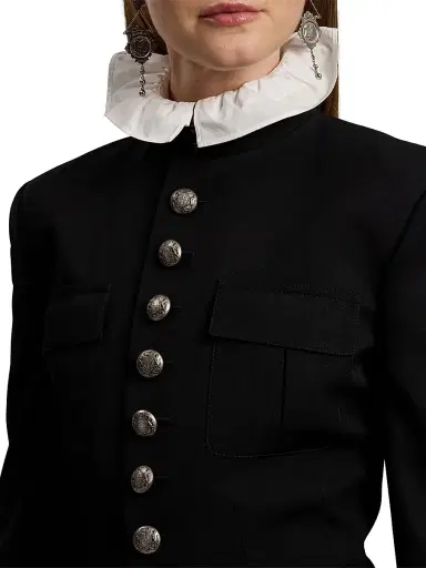 Ralph Lauren Collection Women's Eliza Grain De Poudre Jacket - Black | Thumbnail 6 Ralph Lauren Collection Women's Eliza Grain De Poudre Jacket - Black | Thumbnail 6