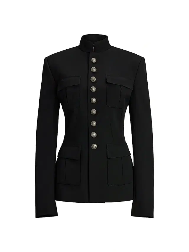Women's Eliza Grain De Poudre Jacket - Black