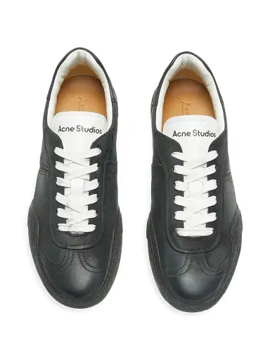 Acne Studios Men's Bars Nubuk Leather Low-Top Sneakers - Black - Size 13 | Thumbnail 2 Acne Studios Men's Bars Nubuk Leather Low-Top Sneakers - Black - Size 13 | Thumbnail 2