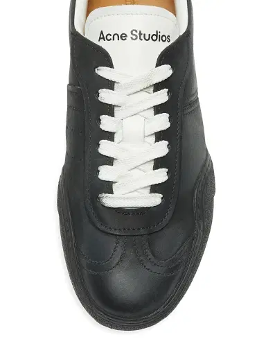 Acne Studios Men's Bars Nubuk Leather Low-Top Sneakers - Black - Size 13 | Thumbnail 3 Acne Studios Men's Bars Nubuk Leather Low-Top Sneakers - Black - Size 13 | Thumbnail 3