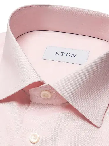Eton Men's Cotton-Twill Contemporary-Fit Dress Shirt - Pink - Size 18.5 | Thumbnail 5 Eton Men's Cotton-Twill Contemporary-Fit Dress Shirt - Pink - Size 18.5 | Thumbnail 5