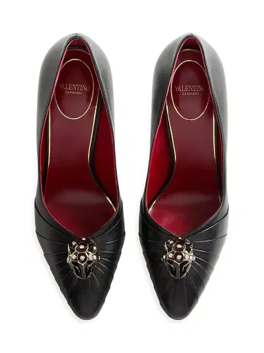 Valentino Garavani Women's Panthea Goatskin 105MM Pumps - Red | Thumbnail 18 Valentino Garavani Women's Panthea Goatskin 105MM Pumps - Red | Thumbnail 18