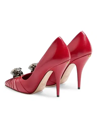 Valentino Garavani Women's Panthea Goatskin 105MM Pumps - Red | Thumbnail 3 Valentino Garavani Women's Panthea Goatskin 105MM Pumps - Red | Thumbnail 3