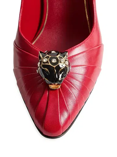 Valentino Garavani Women's Panthea Goatskin 105MM Pumps - Red | Thumbnail 5 Valentino Garavani Women's Panthea Goatskin 105MM Pumps - Red | Thumbnail 5