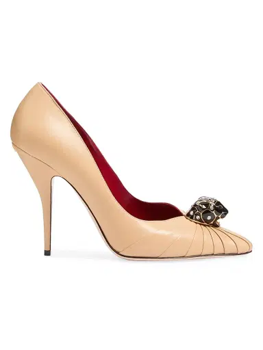 Valentino Garavani Women's Panthea Goatskin 105MM Pumps - Red | Thumbnail 8 Valentino Garavani Women's Panthea Goatskin 105MM Pumps - Red | Thumbnail 8
