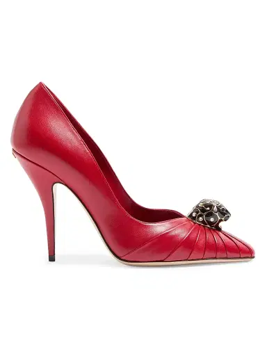 Valentino Garavani Women's Panthea Goatskin 105MM Pumps - Red | Thumbnail 1 Valentino Garavani Women's Panthea Goatskin 105MM Pumps - Red | Thumbnail 1