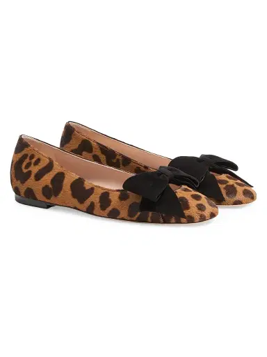 Valentino Garavani Women's Bowow Ballerinas in Pony-Effect Calfskin - Animal Print | Thumbnail 2 Valentino Garavani Women's Bowow Ballerinas in Pony-Effect Calfskin - Animal Print | Thumbnail 2