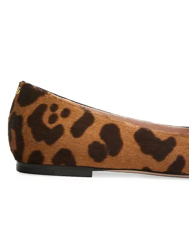 Valentino Garavani Women's Bowow Ballerinas in Pony-Effect Calfskin - Animal Print | Thumbnail 6 Valentino Garavani Women's Bowow Ballerinas in Pony-Effect Calfskin - Animal Print | Thumbnail 6