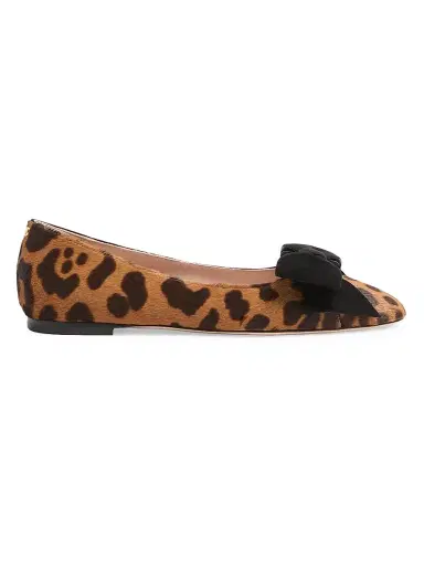 Valentino Garavani Women's Bowow Ballerinas in Pony-Effect Calfskin - Animal Print | Thumbnail 1 Valentino Garavani Women's Bowow Ballerinas in Pony-Effect Calfskin - Animal Print | Thumbnail 1