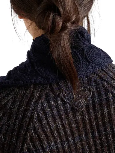 Prada Women's Mouliné Wool Cardigan - Brown | Thumbnail 4