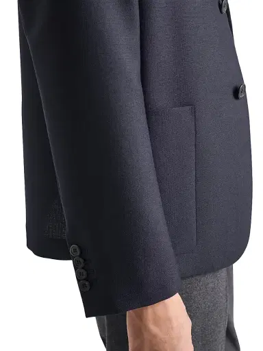 Prada Men's Single-Breasted Wool and Mohair Jacket - Blue | Thumbnail 5 Prada Men's Single-Breasted Wool and Mohair Jacket - Blue | Thumbnail 5