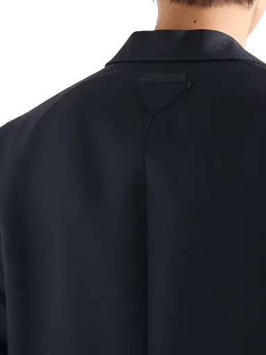 Prada Men's Single-Breasted Wool and Mohair Jacket - Blue | Thumbnail 6 Prada Men's Single-Breasted Wool and Mohair Jacket - Blue | Thumbnail 6